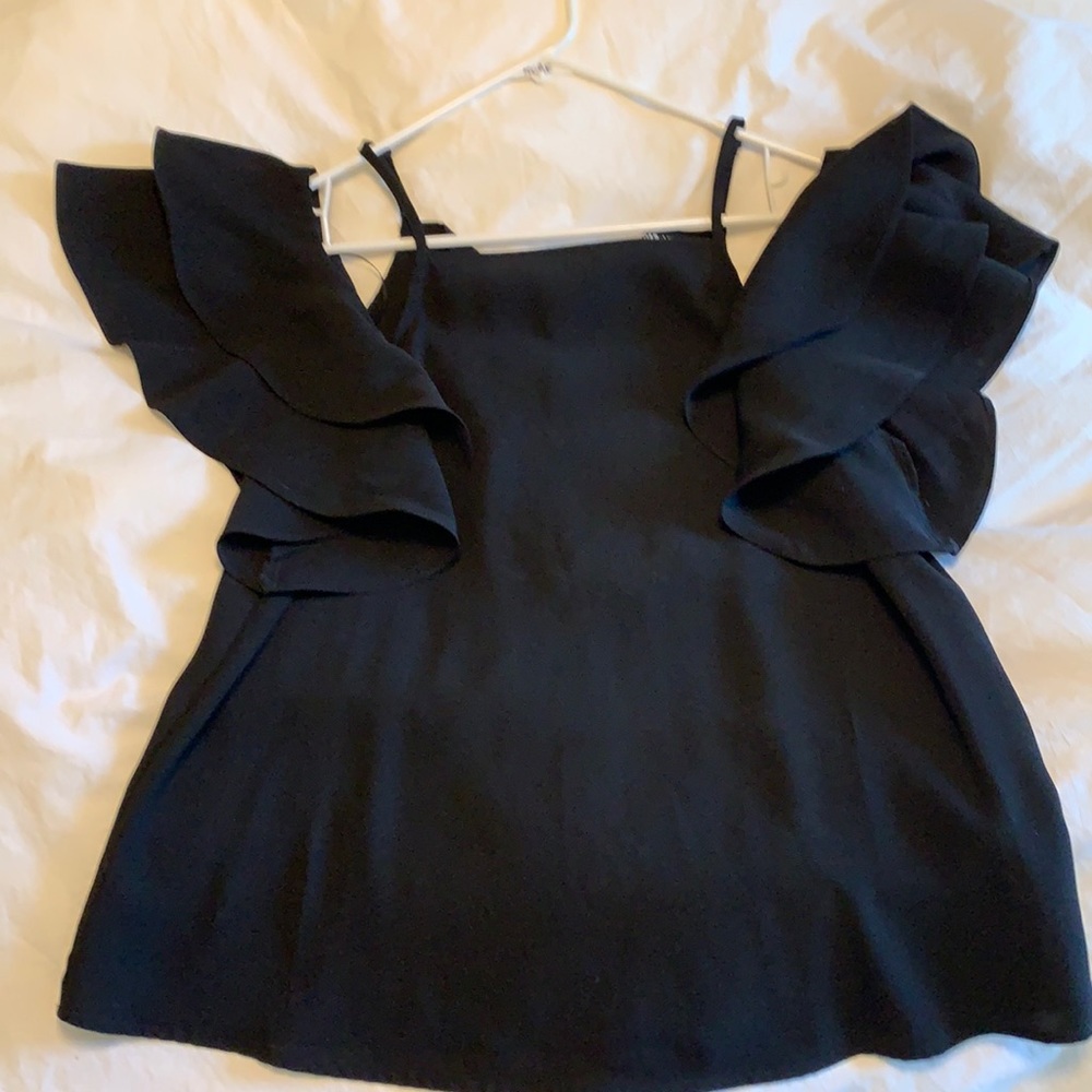 Black blouse with arm cut outs